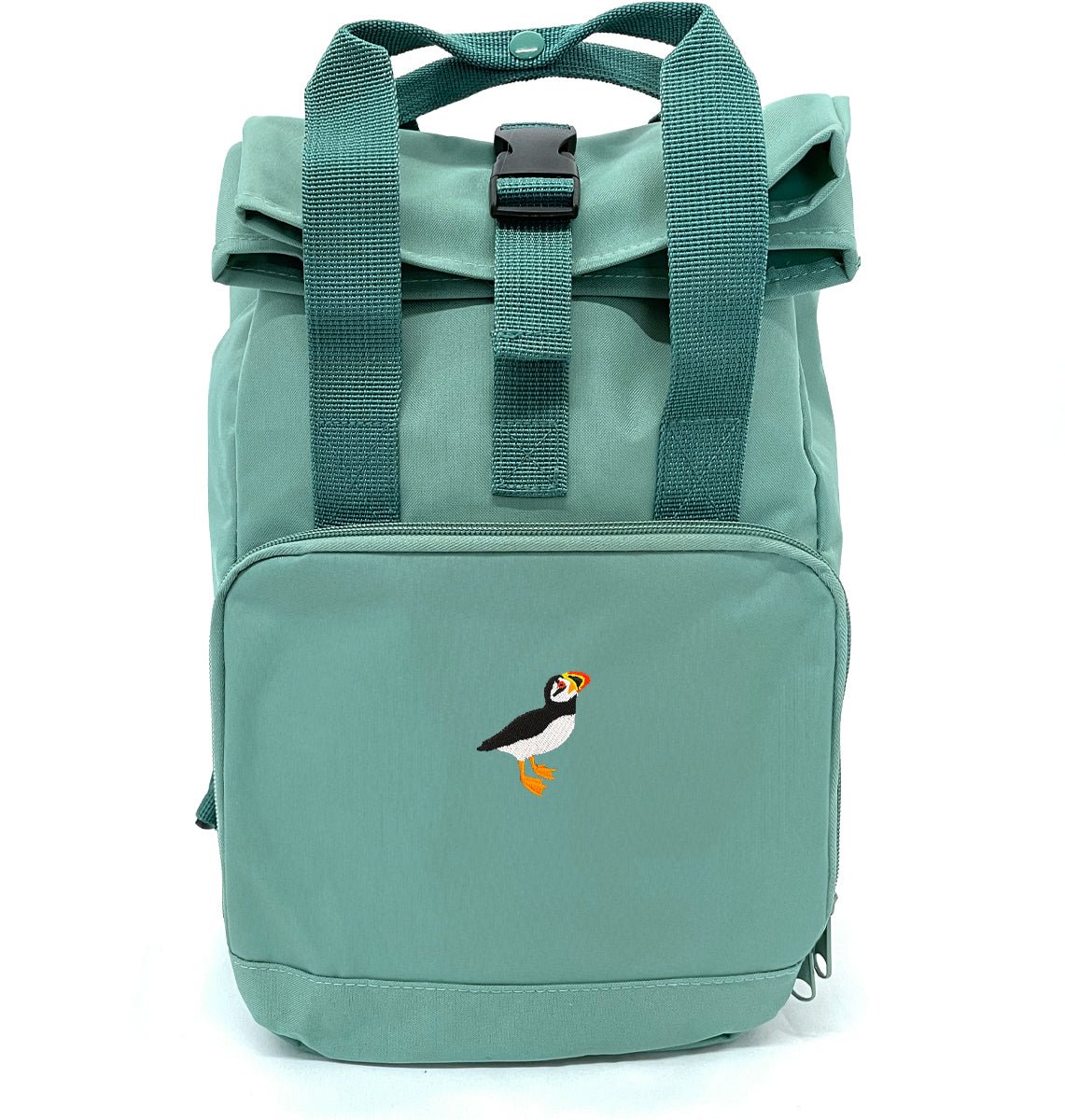 Puffin Mini Roll-top Recycled Backpack - Blue Panda