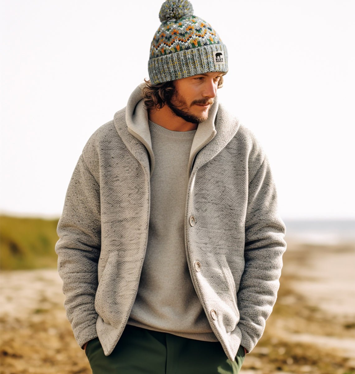 Pumpkin Spice Bobble Hat - Blue Panda