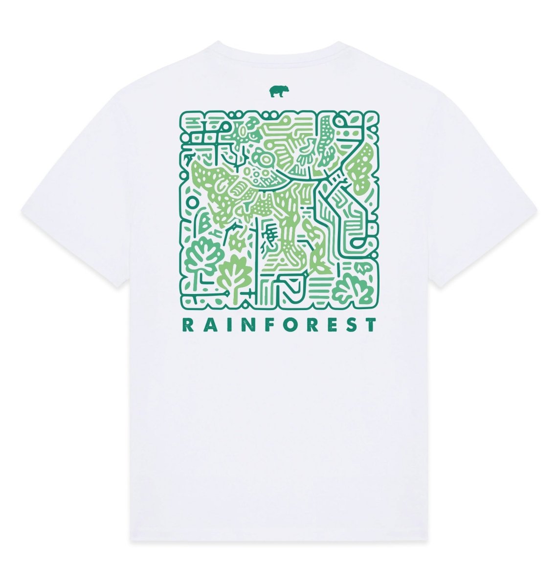 Rainforest Graphic Womens T-shirt - Blue Panda
