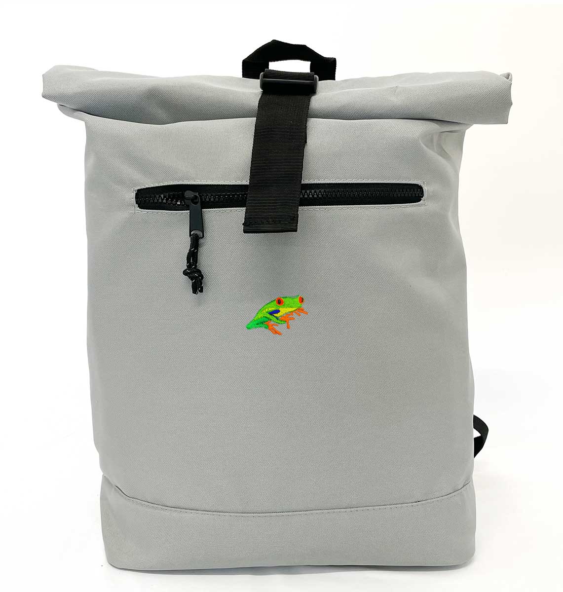 Red-Eyed Tree Frog Beach Roll-top Recycled Backpack - Blue Panda