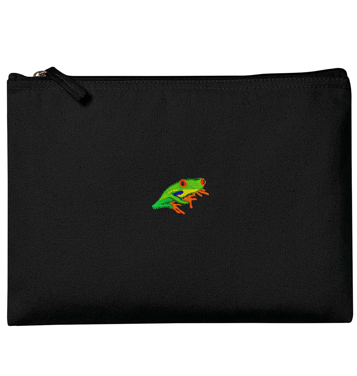 Red-Eyed Tree Frog Organic Accessory Pouch - Blue Panda