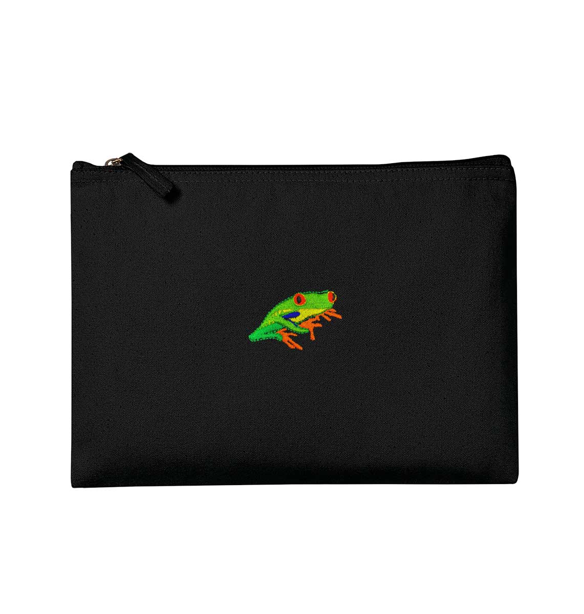 Red-Eyed Tree Frog Organic Accessory Pouch - Blue Panda