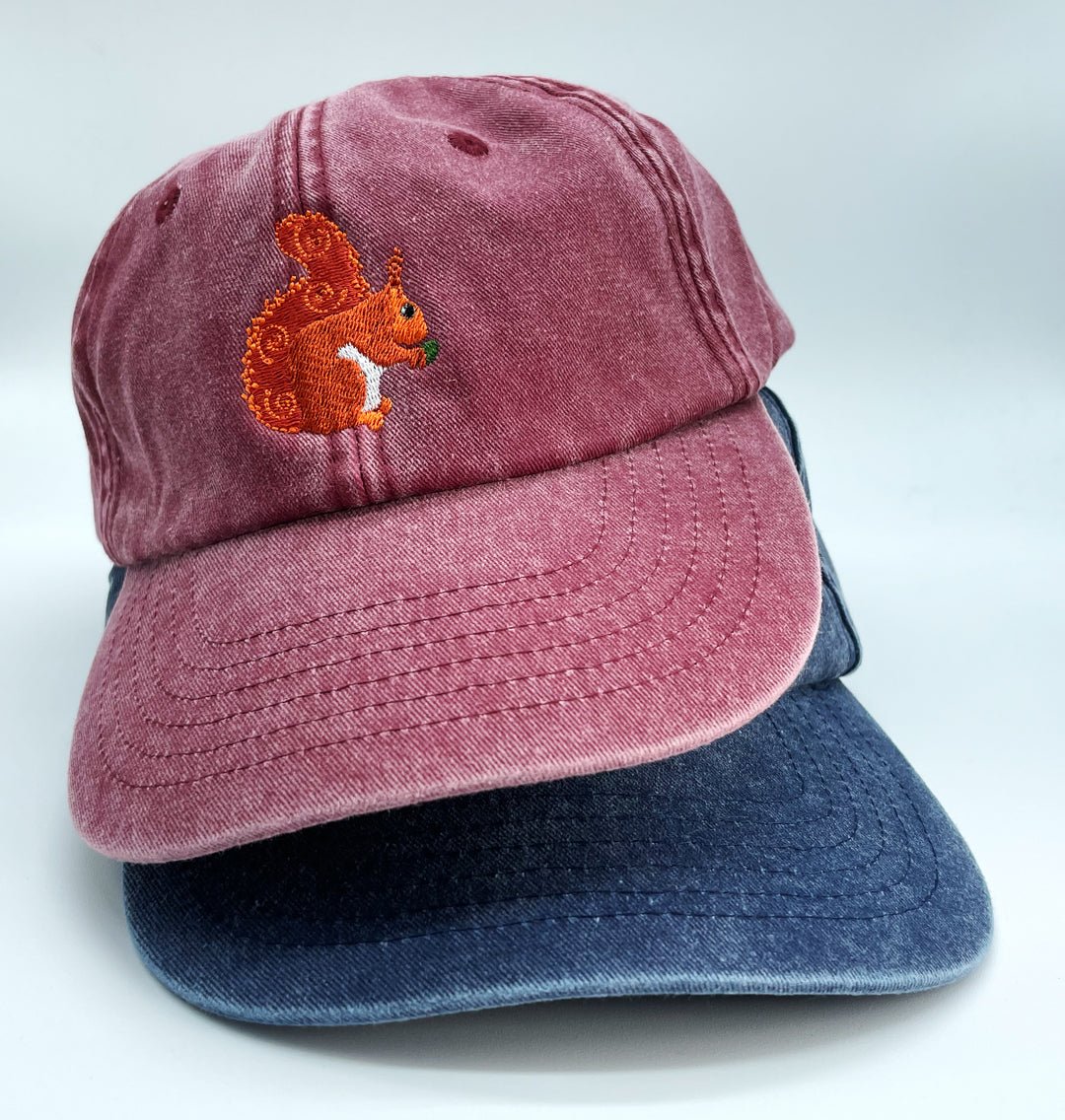 Red Squirrel Denim Cap - Blue Panda