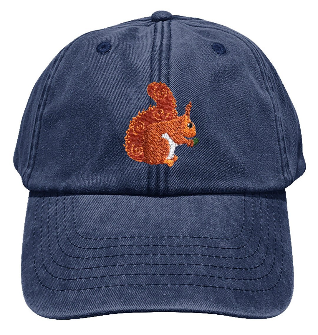 Red Squirrel Denim Cap - Blue Panda