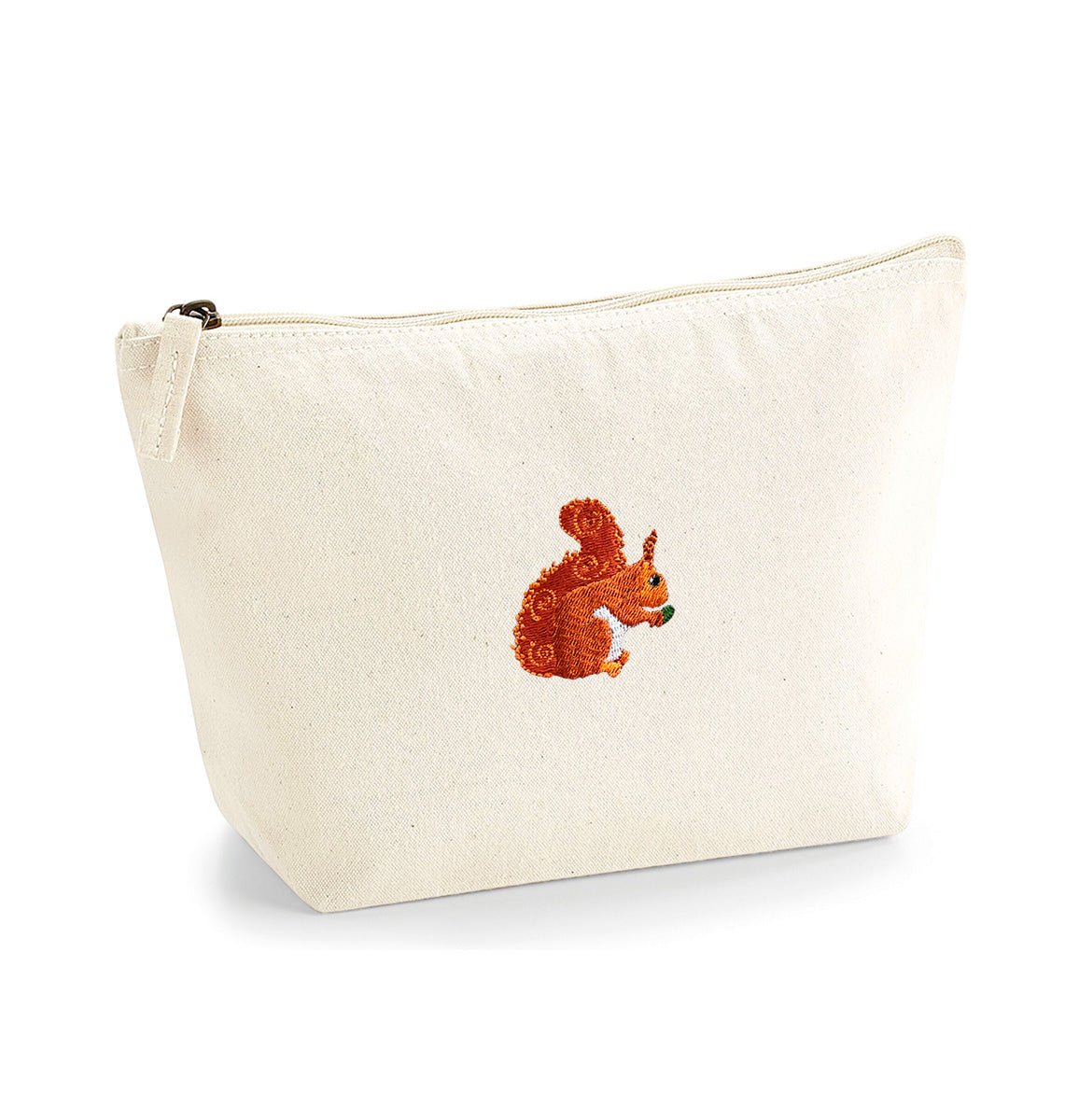 Red Squirrel Organic Accessory Bag - Blue Panda