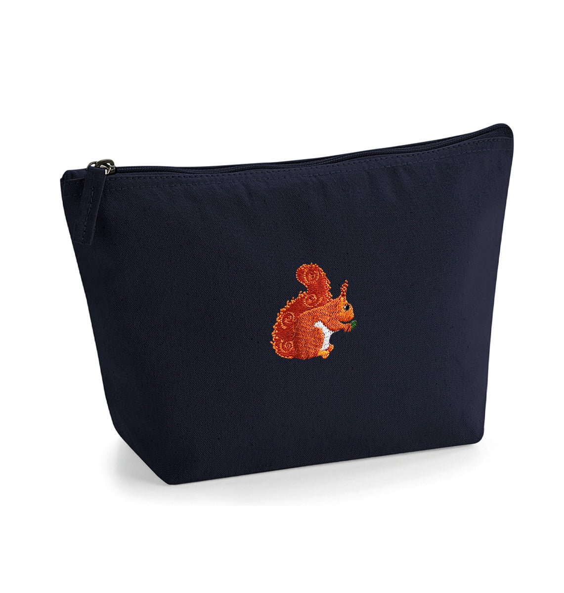 Red Squirrel Organic Accessory Bag - Blue Panda