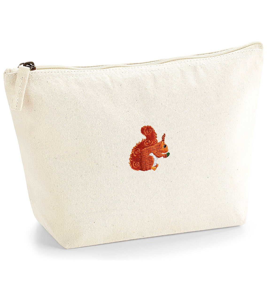 Red Squirrel Organic Accessory Bag - Blue Panda