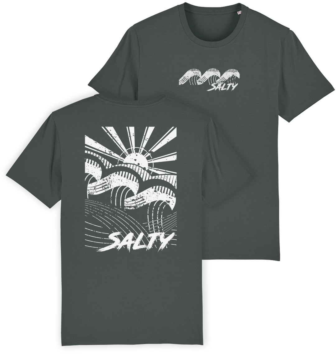 Retro Salty Surf Mens T-shirt - Blue Panda
