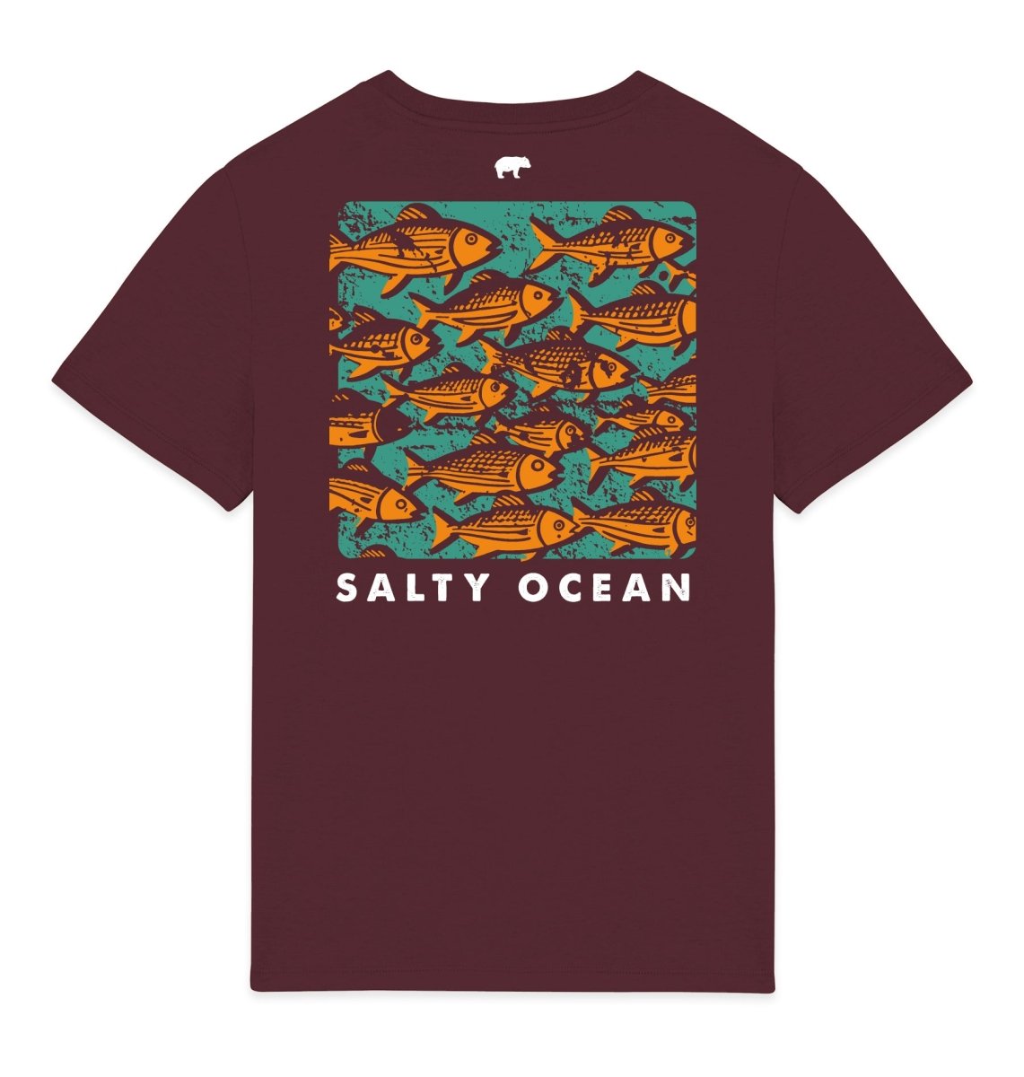 Salty Ocean Graphic Mens T-shirt - Blue Panda