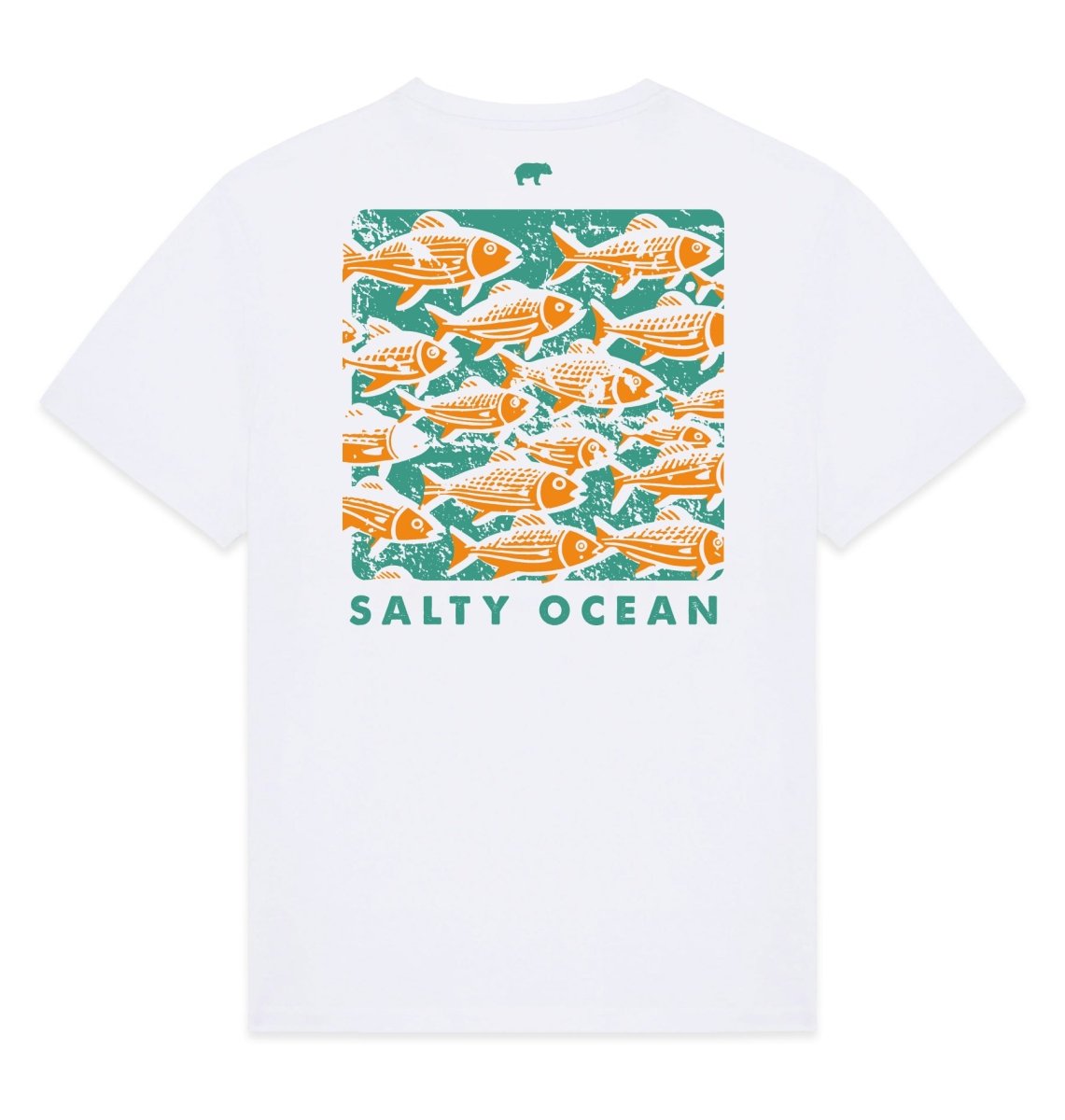 Salty Ocean Graphic Mens T-shirt - Blue Panda