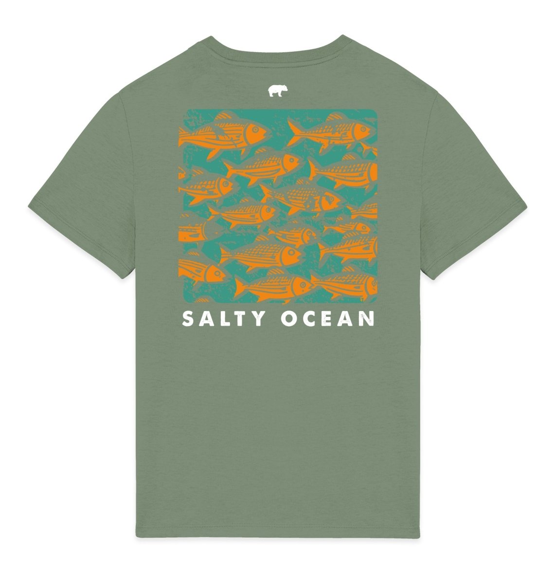 Salty Ocean Graphic Womens T-shirt - Blue Panda