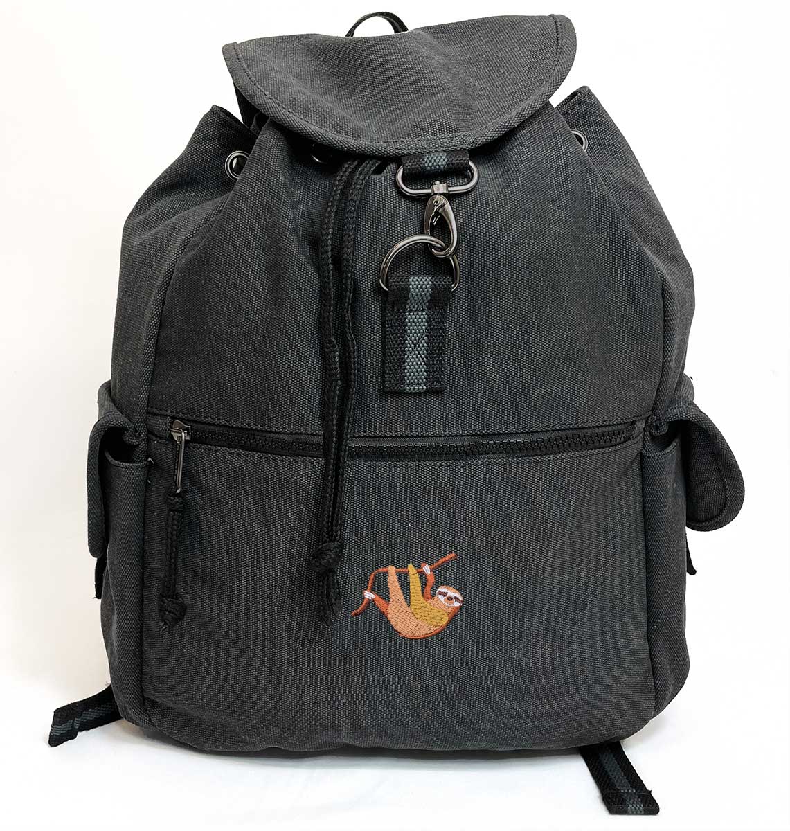 Sloth Vintage Canvas Backpack - Blue Panda