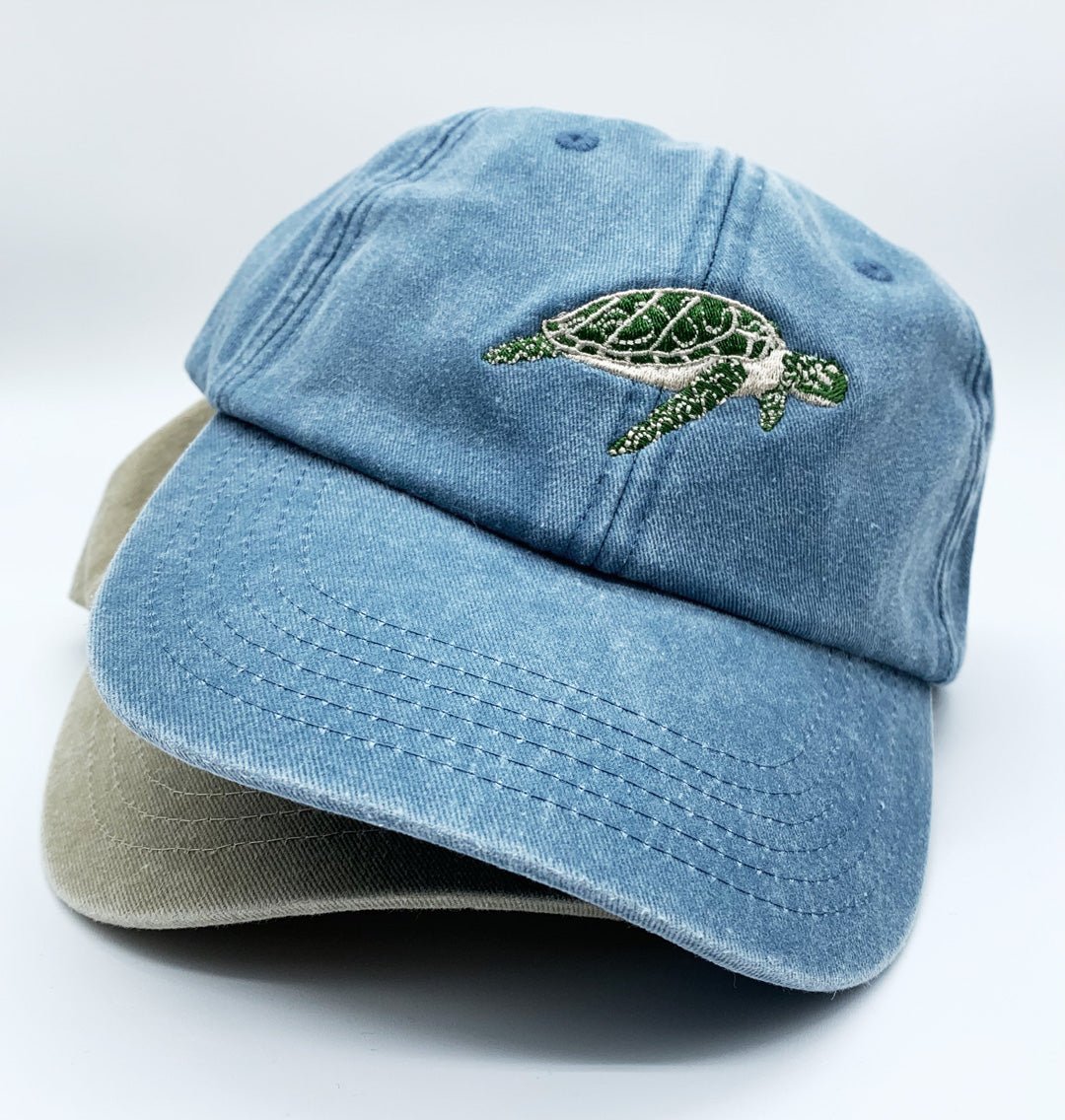Turtle Denim Cap - Blue Panda