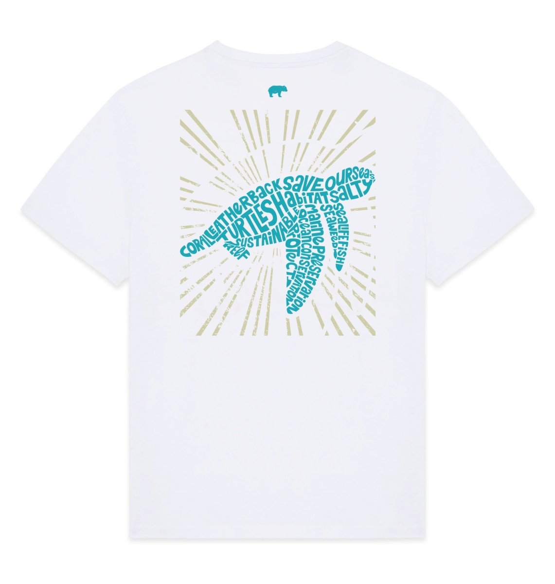 Turtle T-Shirt - Mens Save The Turtles Tee - Wildlife Clothing That Supports Marine Conservation, 3XL / White
