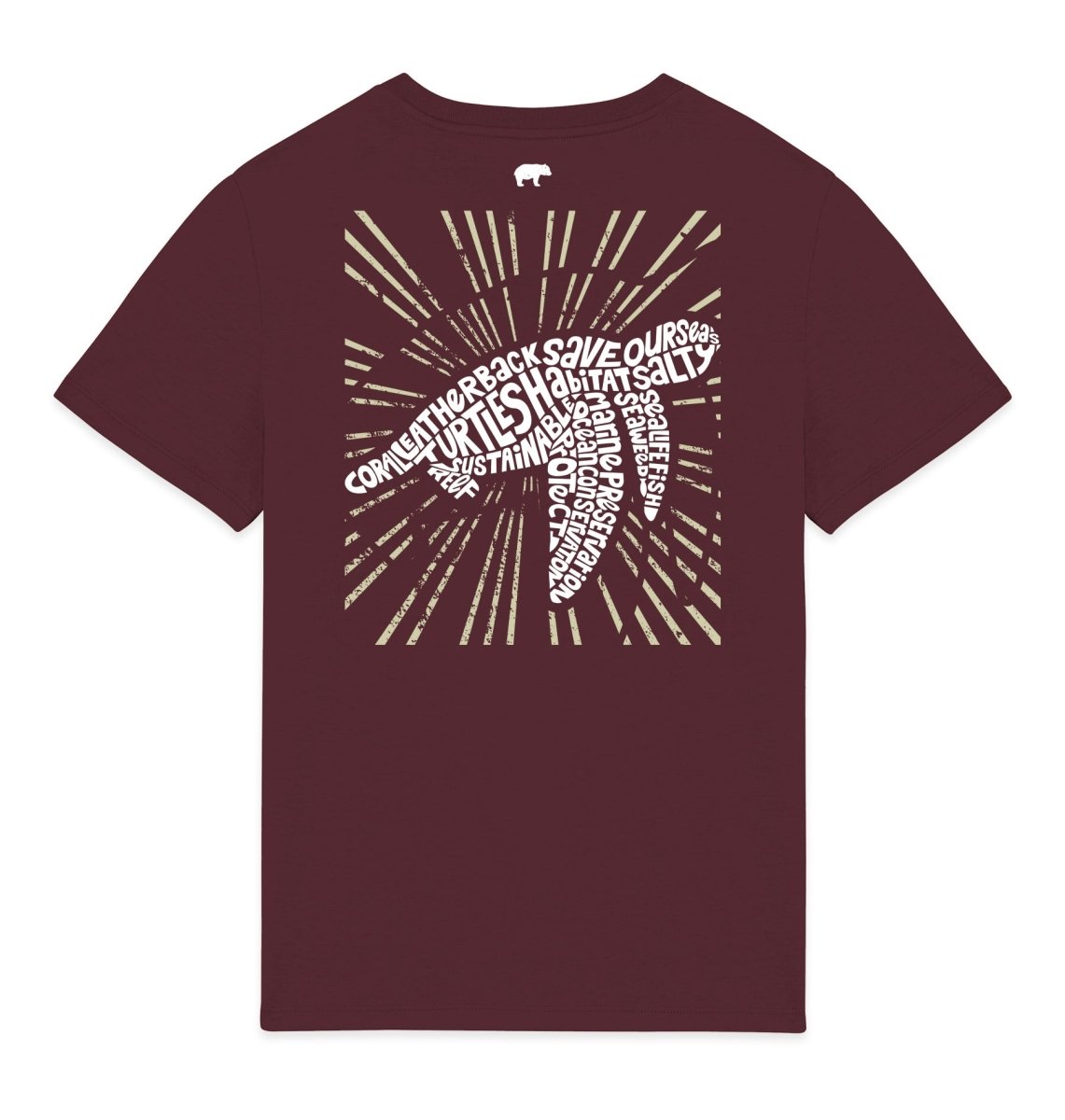 Turtle T-Shirt - Mens Save The Turtles Tee - Wildlife Clothing That Supports Marine Conservation, M / Plum