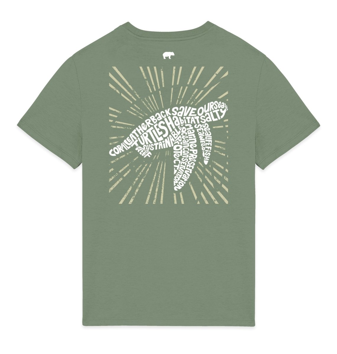 Turtle T-Shirt - Mens Save The Turtles Tee - Wildlife Clothing That Supports Marine Conservation, M / Moss