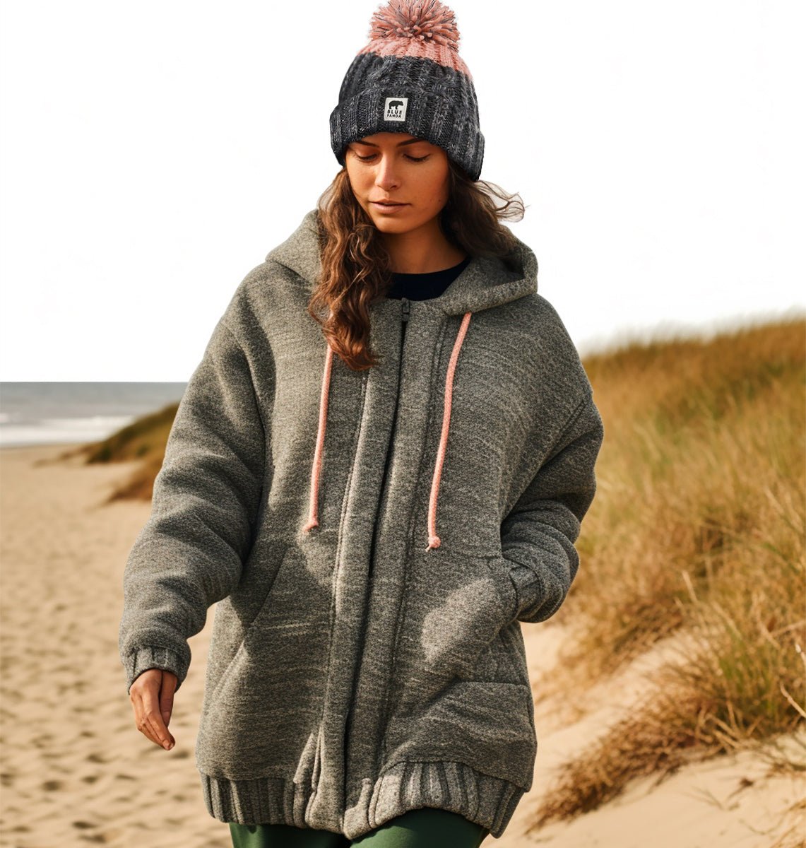 Volcanic Bobble Hat - Blue Panda