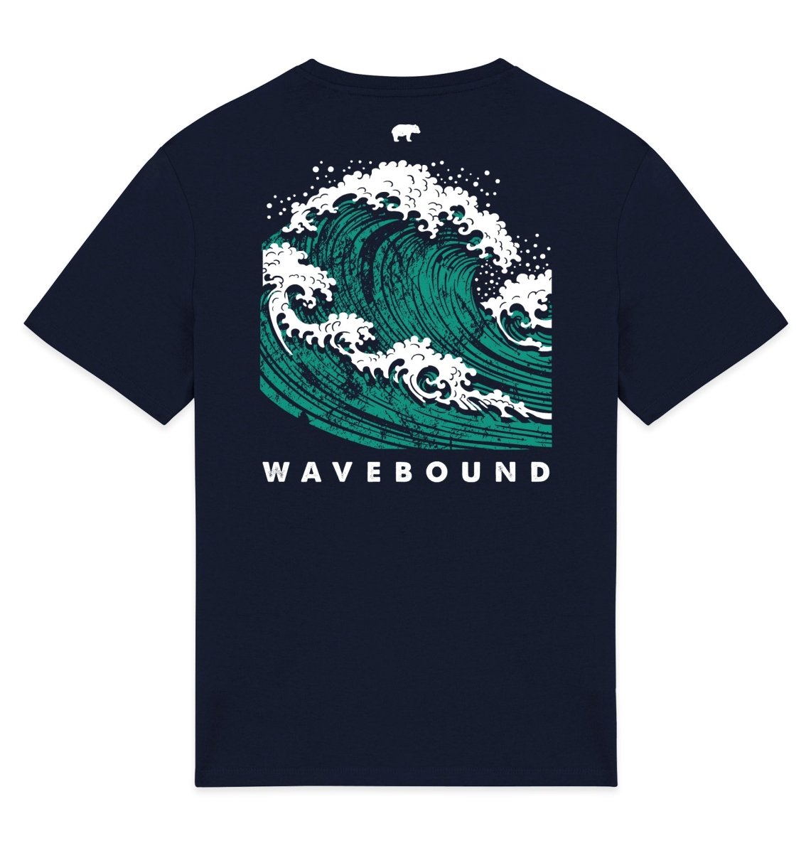 Wavebound Graphic Womens T-shirt - Blue Panda
