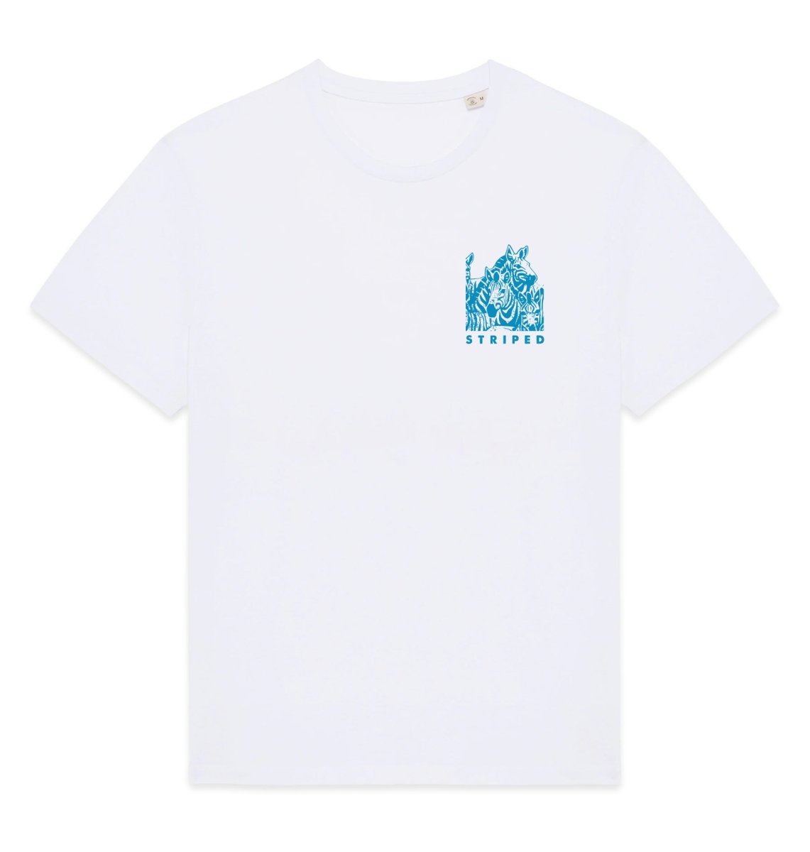Zebra Graphic Mens T-shirt - Blue Panda
